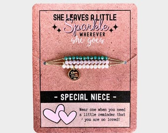 Custom Gift for Niece - Niece Bracelet Set - Made in the USA