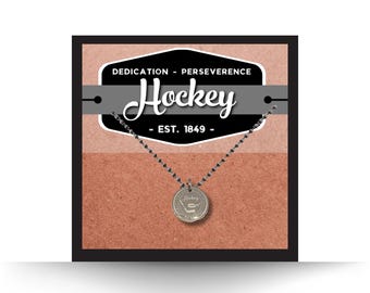 Men's and Boys' Hockey Necklace - Hockey Gifts for Him - Hypoallergenic and Tarnish Resistant