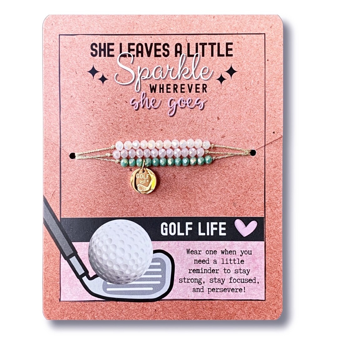 Golf Bracelet Gift / Gift for Female Golfer / Golf Mom / Golf Charm