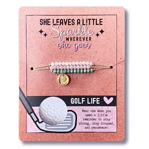 Golf Bracelet Gift / Gift for Female Golfer / Golf Mom / Golf Charm Bracelet / Girls Golf Team Gift / Female Golf Coach / Golf Instructor