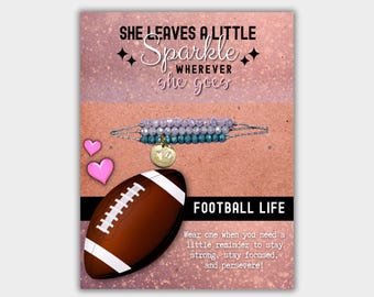 Football Bracelet - Custom Football Gift for Her - Made in the USA