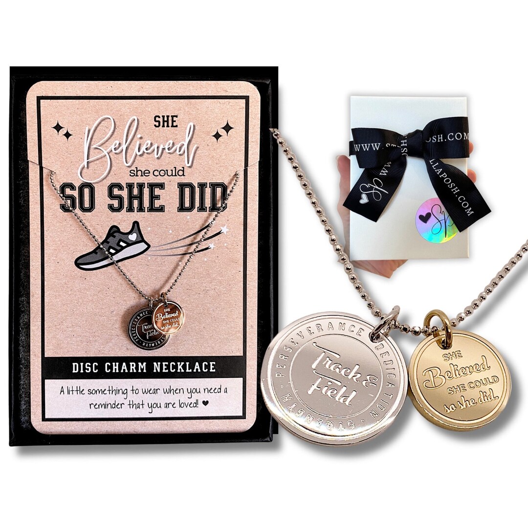 Track and Field Necklace / Track Runner Gift / Track Team Gifts / Track