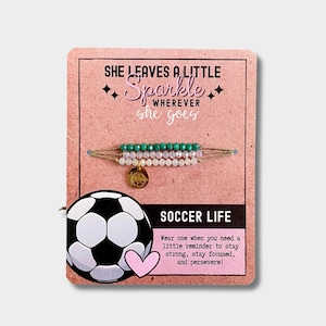 Custom Soccer Gift for Her - Soccer Charm Bracelet - Soccer Team Gift or Coach Gift, Made in the USA