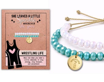 Wrestling Bracelet - Keepsake Wrestler Gift for Her, Made in the USA