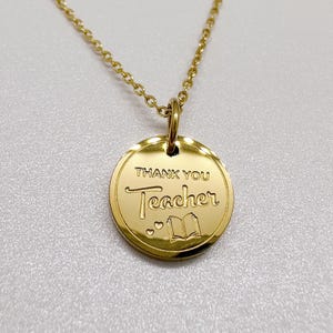 Dainty Teacher Necklace - Custom Gift for Teacher - Hypoallergenic and Tarnish-Resistant