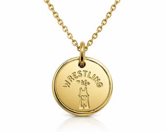 Girls Wrestling Necklace - Hypoallergenic and Tarnish-Resistant