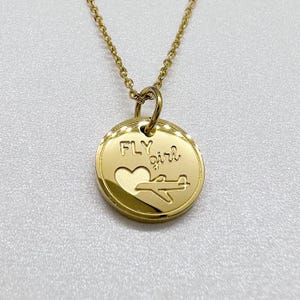 Airplane Necklace | Gift for Flight Attendant or Female Pilot - Hypoallergenic and Tarnish-Resistant