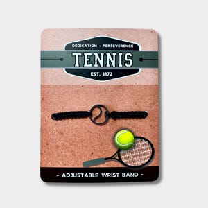Men&#39;s or Boys Tennis Player Bracelet - Tennis Gift for Him - Adjustable, Hypoallergenic and Tarnish-Resistant