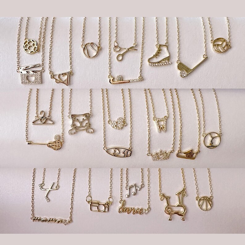 Dainty Tiny Field Hockey Necklace - 18k Gold-Plated image 17