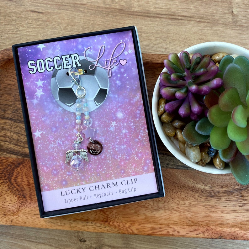 Soccer Gift for Her Charm Clip for Keychain, Gear Bag, Purse Etsy