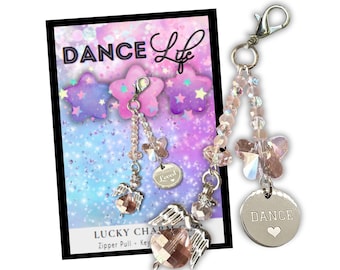 Gift for Dancer | Dance Keepsake Clip for Gear Bag, Backpack, Purse, Lanyard or Keychain - Made in the USA
