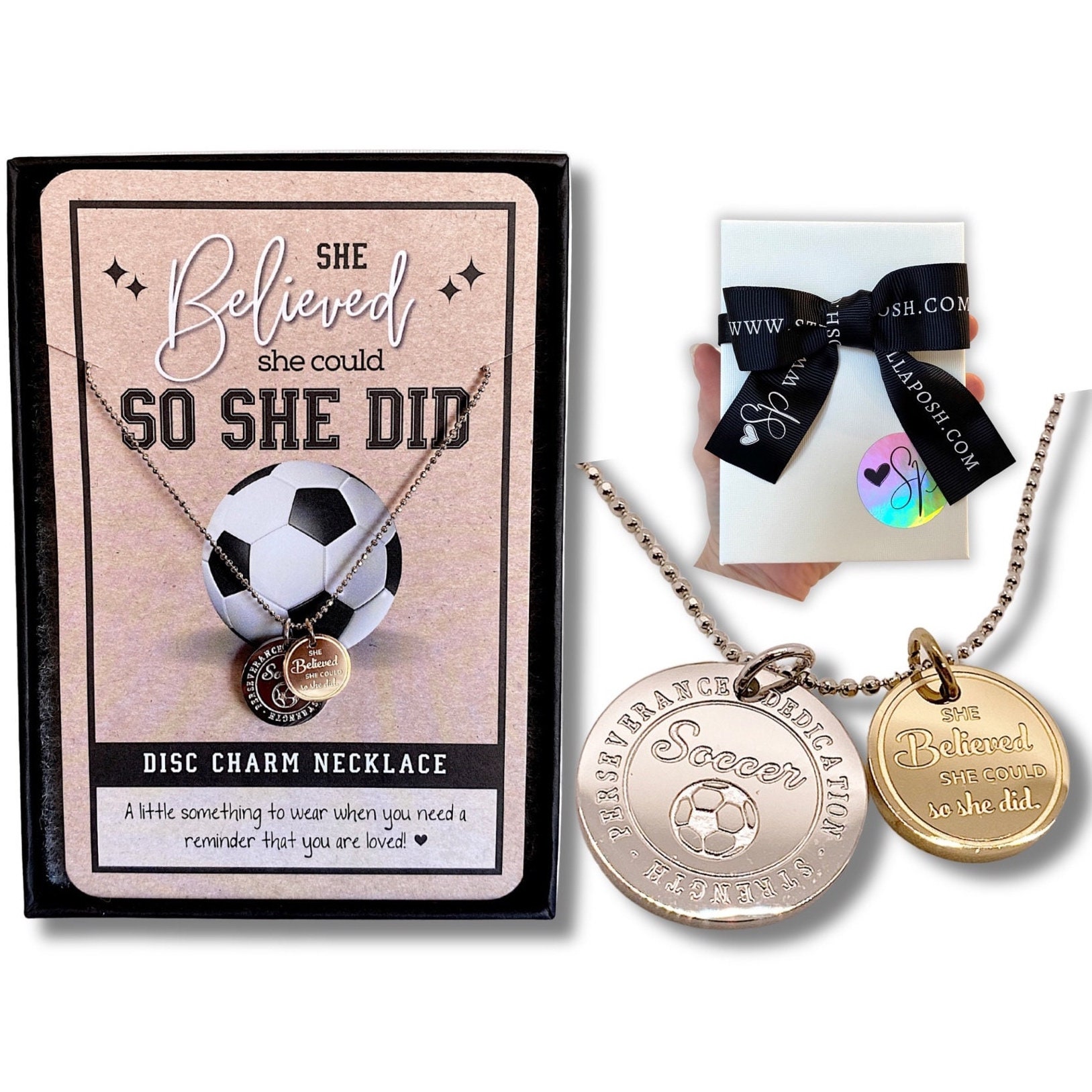 LUXYSODE Collana con iniziale di calcio A-Z, regalo per ragazze