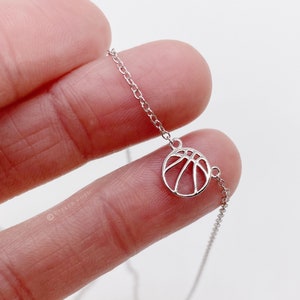 Dainty Basketball Necklace / Basketball Jewelry / Basketball Pendant / Basketball Team Gift / Basketball Banquet Gift / Basketball Mom Gift