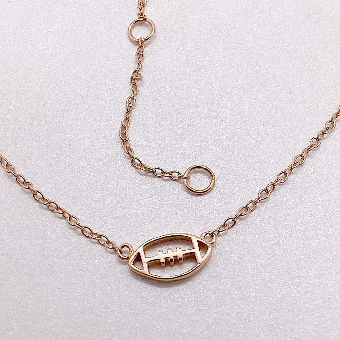 ☺︎︎︎︎ Tiny Football Necklace / Football Jewelry / Football Mom