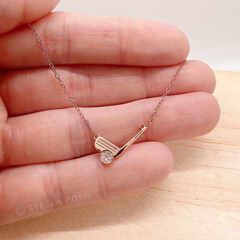 Dainty Tiny Golf Club Necklace