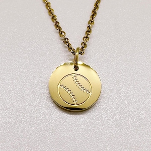 Dainty Softball or Baseball Necklace - Hypoallergenic and Tarnish-Resistant