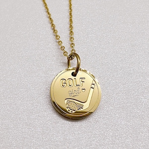 Golf Necklace | Custom Golf Gift for Her - Hypoallergenic and Tarnish-Resistant