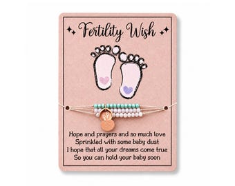 Lutte pour la fertilité, FIV, grossesse perdue, bracelet cadeau d'encouragement de l'infertilité - cadeau de fertilité personnalisé, fabriqué aux États-Unis