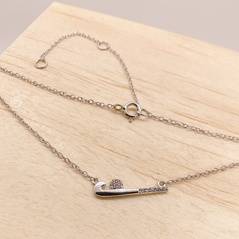 Dainty Tiny Field Hockey Necklace - 18k Gold-Plated image 4
