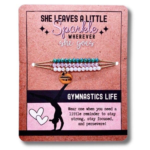 Gymnast Bracelet / Gift for Gymnast / Gymastics Team Gifts / Gymanstics Jewelry / Gymnastics Banquet Gift / Gymnastics Holiday Gift