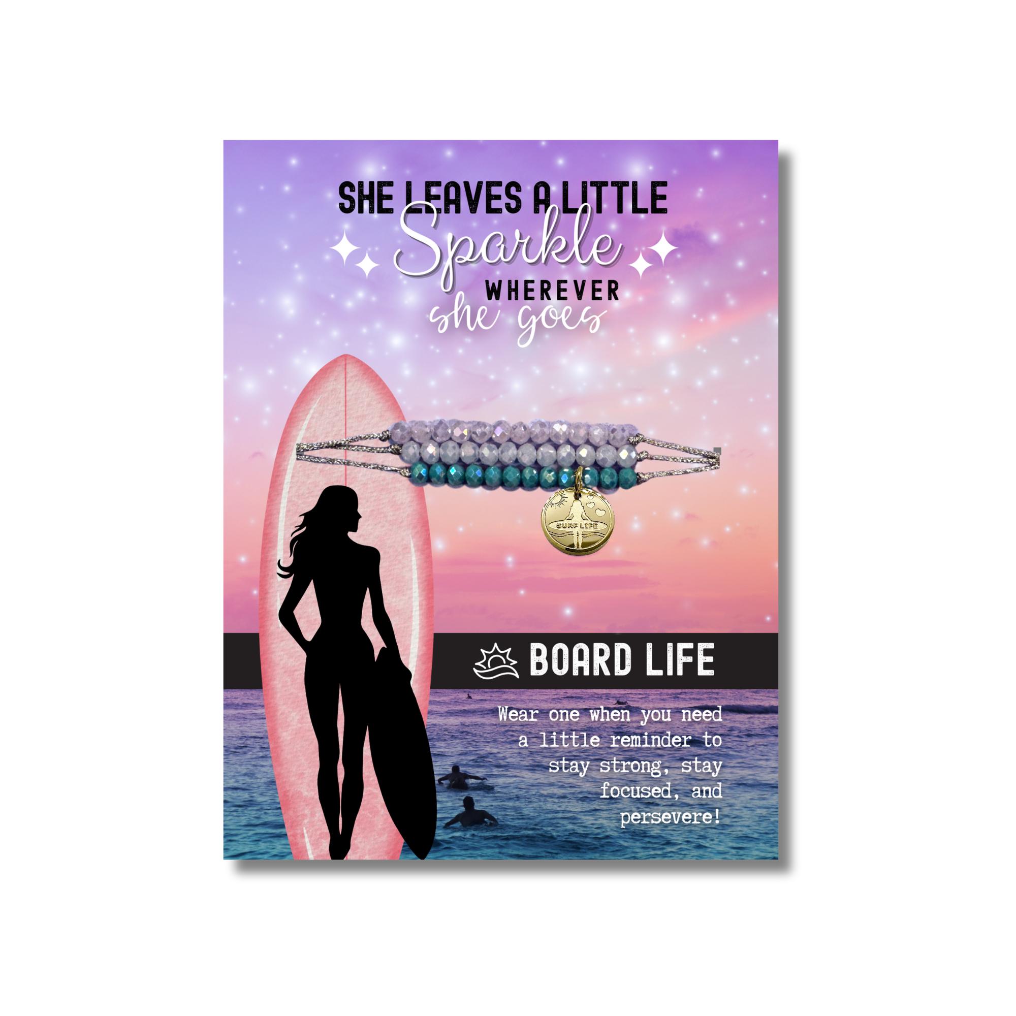Board Life Bracelet Gift - Surfer Bracelet - SUP Stand Up Paddleboard Jewelry Gift