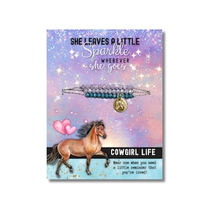 Gift for Horse Lover - Equestrian Cowgirl Bracelet Set - Made in the USA