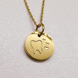 Tooth Pendant Necklace | Custom Dental Gift - Hypoallergenic and Tarnish-Resistant