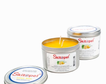 Skitopel 16oz All Natural Lemon Balm Candle - Repels Mosquitos - Indoor & Outdoor Use