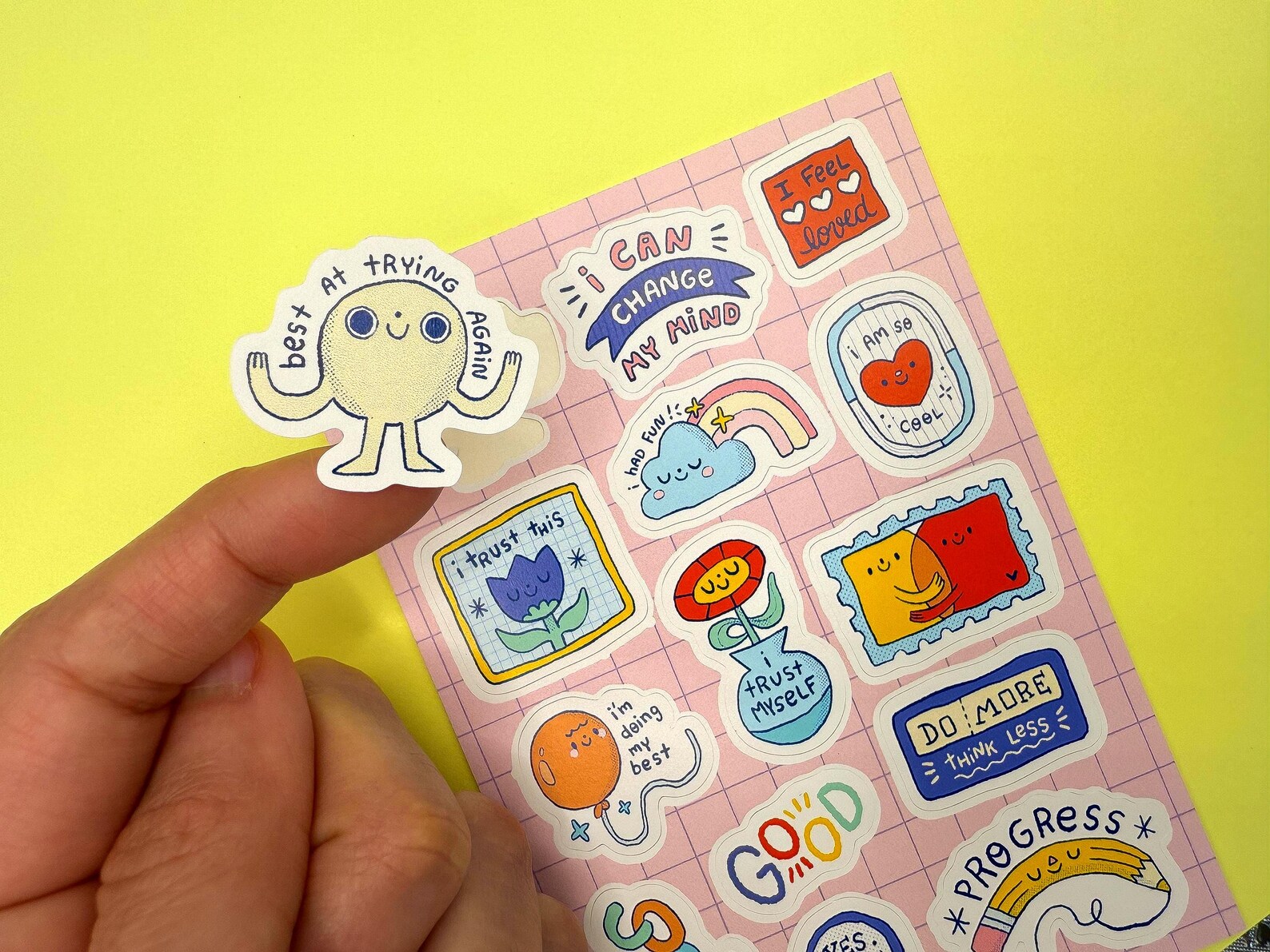 Mental Health Self Care Sticker Sheet Mindfulness Routine Healing ...
