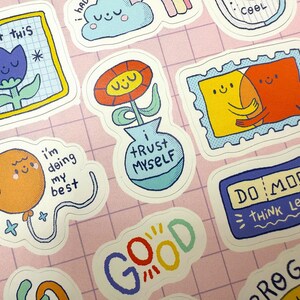 Mental Health Self Care Sticker Sheet Mindfulness Routine Healing ...