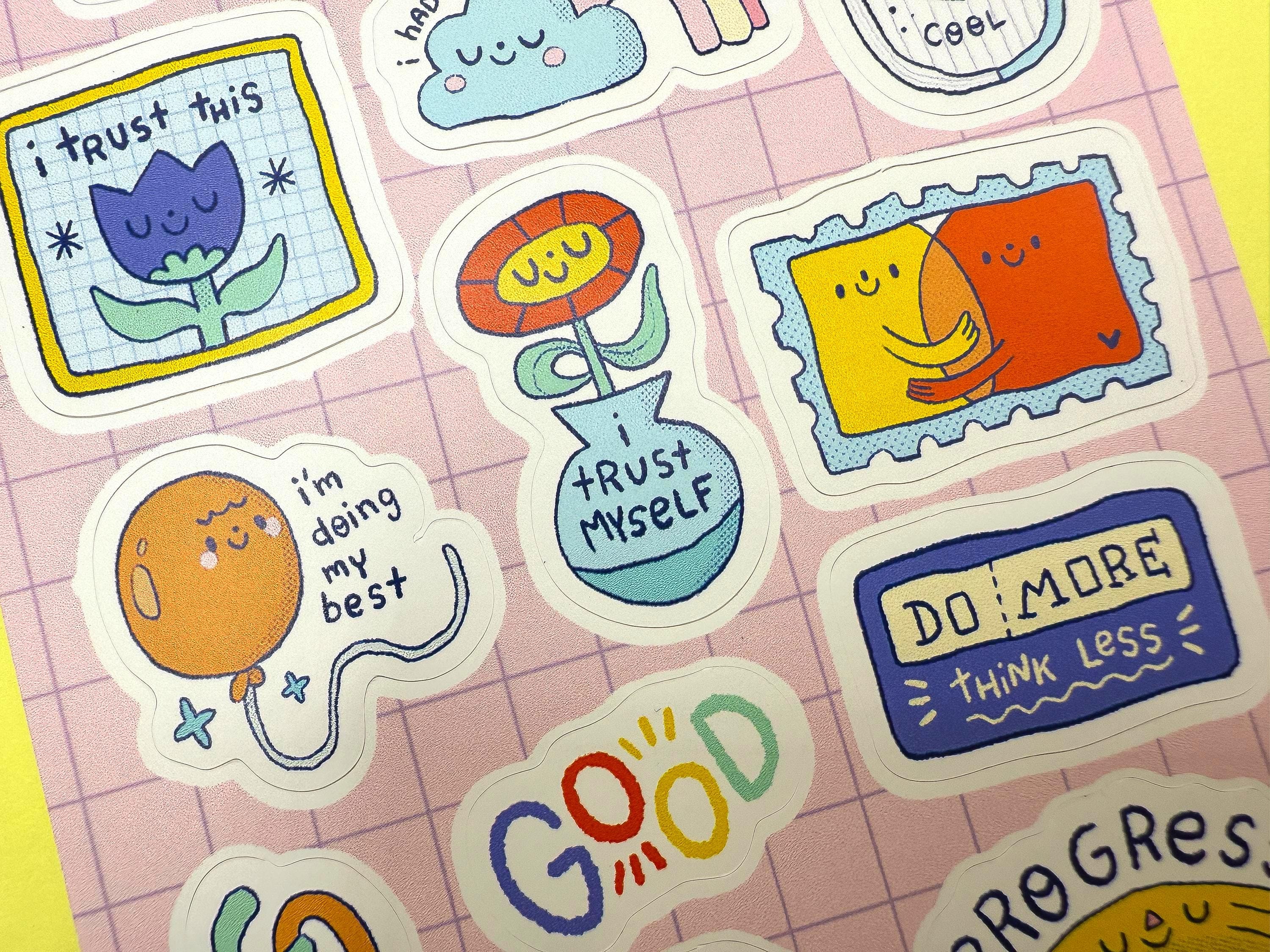 Mental Health Self Care Sticker Sheet Mindfulness Routine Healing ...