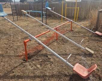 Vintage Teeter Totter Seesaw Six Kid 12 Foot School Playground Equipment