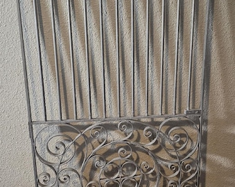 Vintage Ornate Design Bank Teller Window Metal Bars