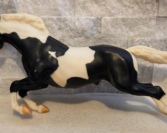 Breyer National Velvet Jumping Horse Black and White Vintage
