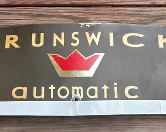Vintage Brunswick Automatic Bowling Pinsetter Guard Wall Art Piece