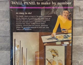 Vintage Sealed MCM General Crafts Gravel Art Mosaic Wall Golden Cockatoo PQS 24