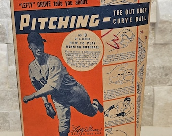 1936 Wheaties Lefty Grove Series 5 No. 10 Near Complete Box Boston Red Sox