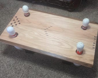 Handmade Bowling Pin Oak Coffee Table