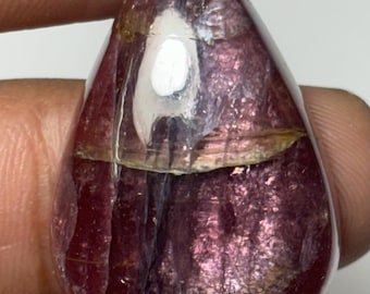 AAA Pink Turmalin Edelstein : Natürlicher Birnen Cabochon (30 x 20 MM, 37.40 Karat)