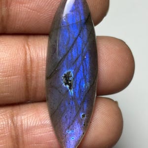 Natural Labradorite Cabochon: Marquise Gemstone (36X11X6 MM)
