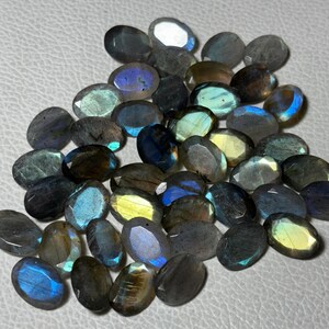 10X14MM /Natural Labradorite Oval Faceted/ gift / Birthday/ Faceted Cut Gemstone