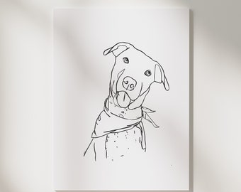 Custom Pet Line Illustration (One Pet)