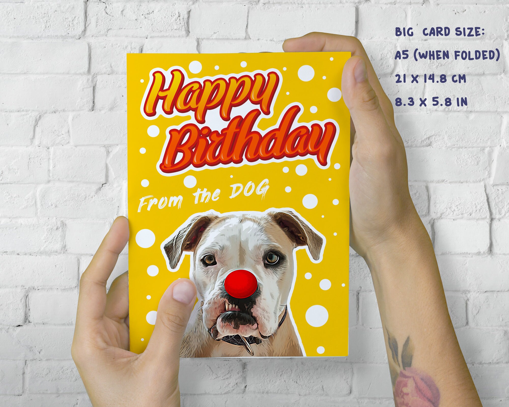 Happy Birthday From the Dog Printable Funny Birthday Card Etsy