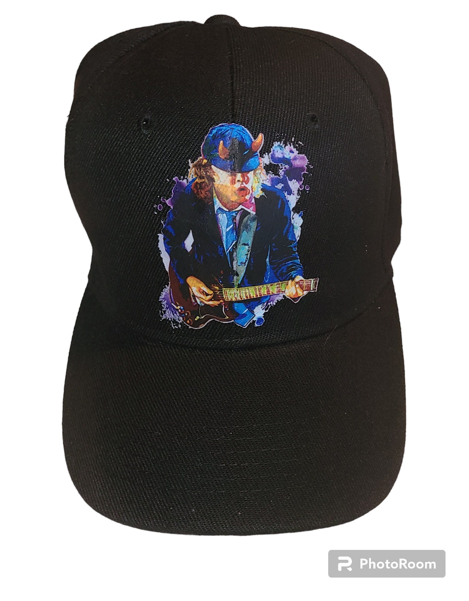 Black AC/DC Angus Young Artwork Baseball Hat. One Size Fits Most. - Etsy