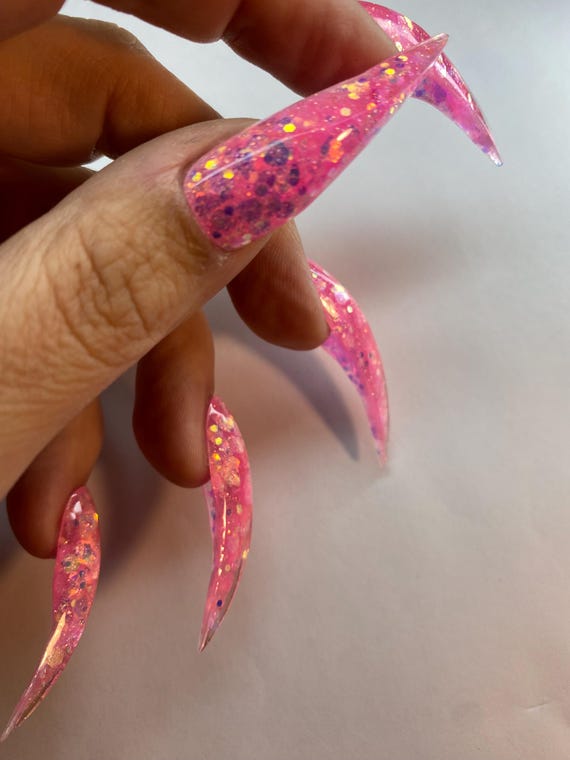 cosmic sugar claws,press on nails for the  starborn baddie ,sweet  girl acrylics meets apex predator