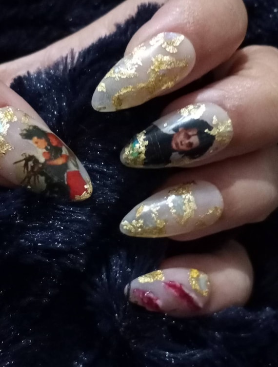 Edward scissor hands Christmas love luxury Press On Halloween Gothic nails come in any shape and length