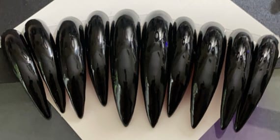 Black Christmas/halloween red bottom xxxl curvy luxury press on acrylic/gel nails