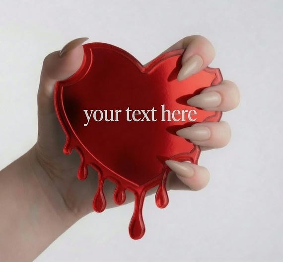 Dripping Heart UV Resin Nail Display Palette | Photo Prop Showcase