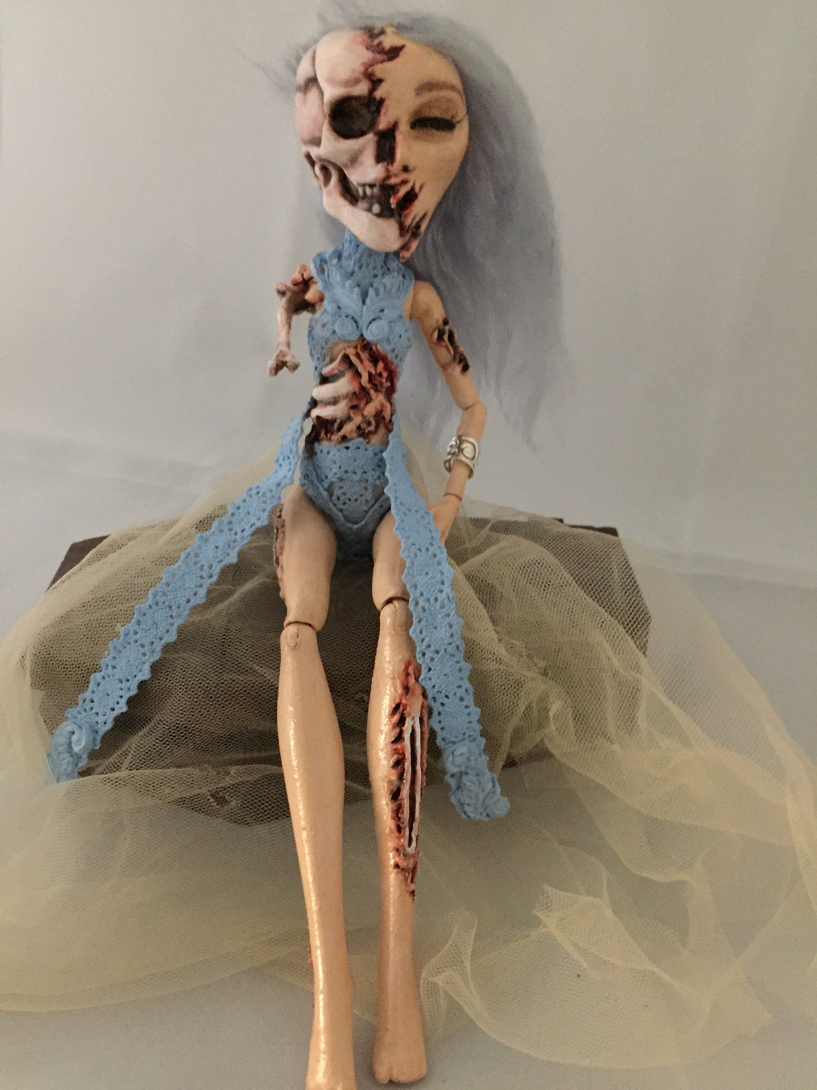 Zombie doll Ooak custom artdollmonsterhigh repaint Etsy