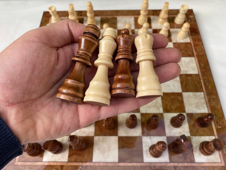 The Queens Gambit Chess Set Chess Set w/ Wooden Board | Etsy